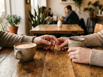 First date over coffee